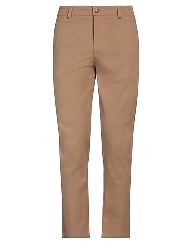 DANIELE ALESSANDRINI HOMME Casual trouser Camel 97% Cotton, 3% Elastane