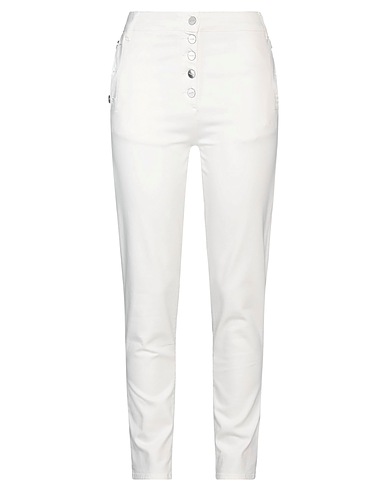 KLIXS Denim trousers Ivory 97% Cotton, 3% Elastane