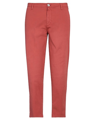 AGLINI Casual pants Rust 97% Cotton, 3% Elastane