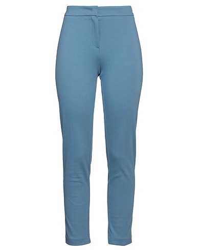 SFIZIO STUDIO Casual trouser Pastel blue 62% Viscose, 33% Polyacrylic, 5% Elastane