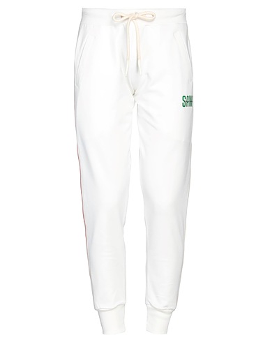 TAKESHY KUROSAWA Casual trouser White 95% Cotton, 5% Elastane