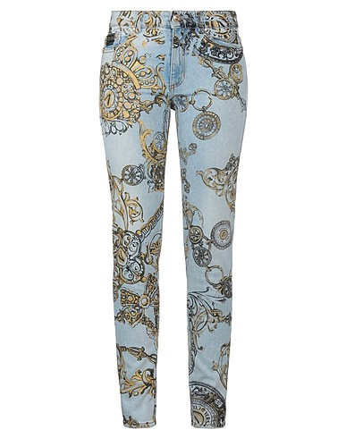 VERSACE JEANS COUTURE Denim trousers Blue 98% Cotton, 2% Elastane