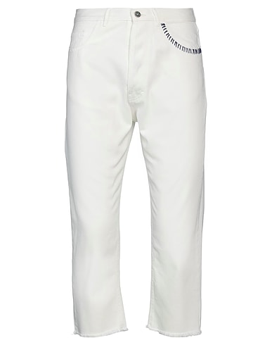 FRONT STREET 8 Denim trousers White 100% Cotton