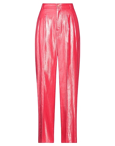 VICOLO Pantalone Fucsia 52% Lino, 42% Viscosa, 6% Poliuretano
