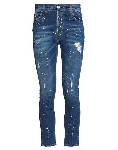 TAKESHY KUROSAWA Denim pants Blue 98% Cotton, 2% Lycra®