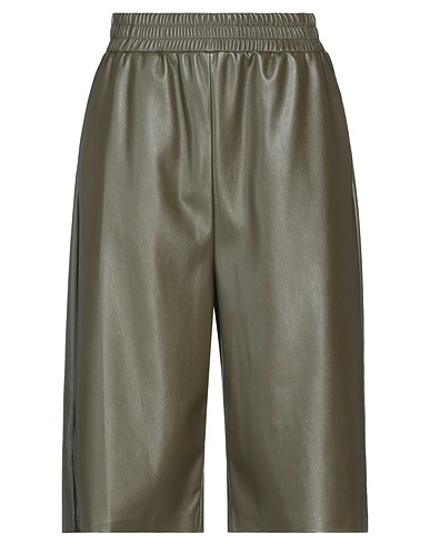 PINKO Shorts & Bermuda Military green 100% Polyester, Polyurethane