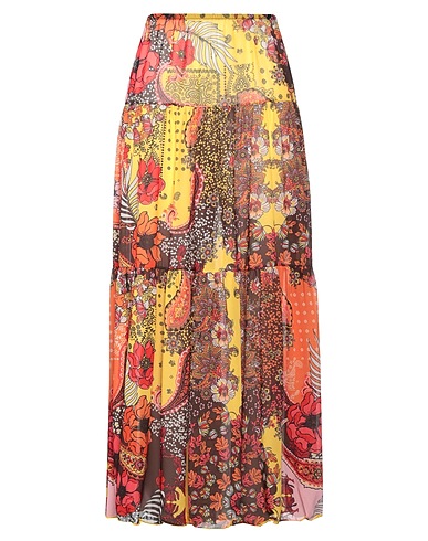 F**K PROJECT Long skirt Yellow 100% Polyester