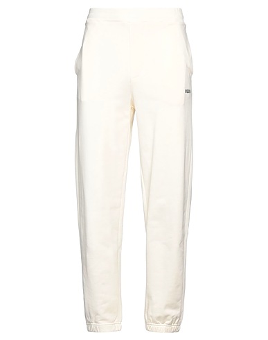 MSGM Pantalone Avorio 100% Cotone