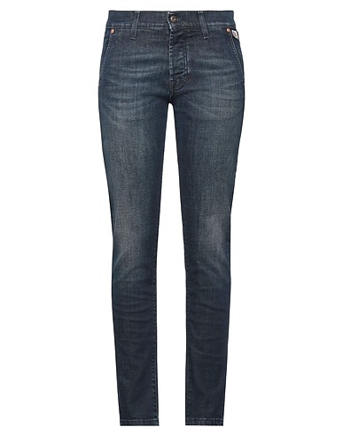 ROŸ ROGER'S Denim pants Blue 98% Cotton, 2% Elastane