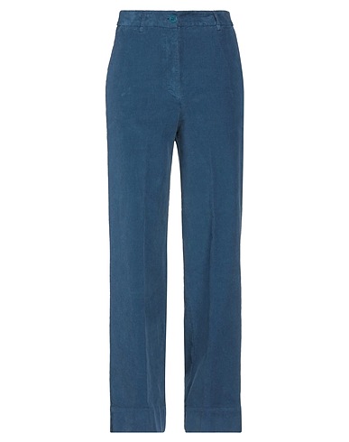 ALESSIA SANTI Casual pants Blue 98% Cotton, 2% Elastane
