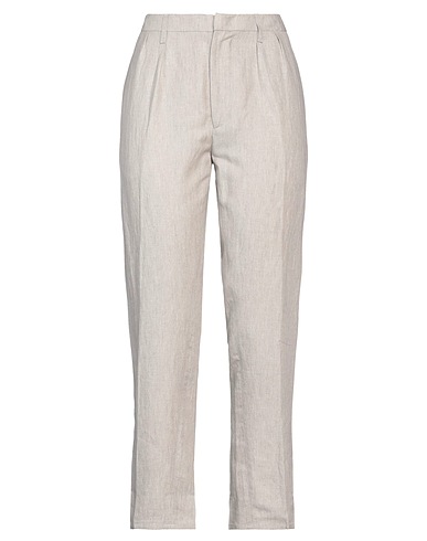 DONDUP Casual pants Light grey 62% Linen, 38% Viscose