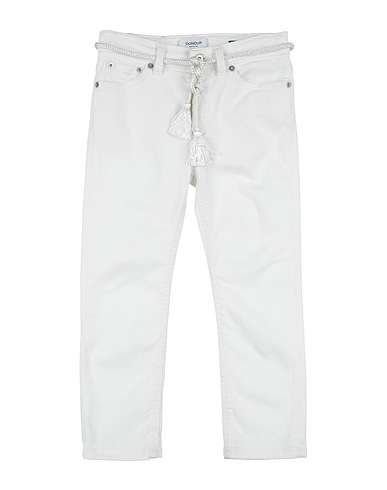 DONDUP Denim pants White 92% Cotton, 6% Elastomultiester, 2% Elastane