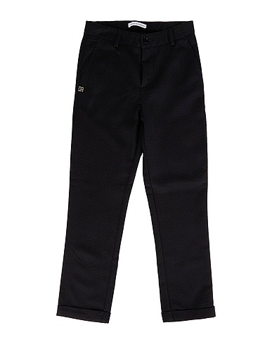 DANIELE ALESSANDRINI Casual trouser Black 77% Polyester, 23% Viscose