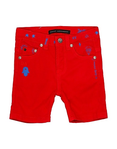 DANIELE ALESSANDRINI Shorts & Bermuda Rosso 98% Cotone, 2% Elastan