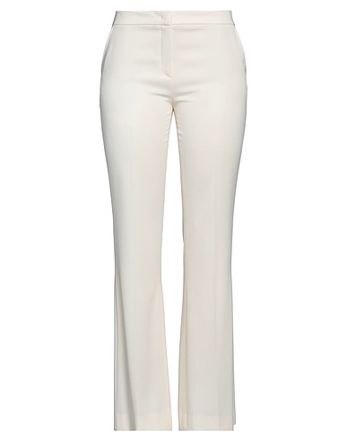 VIA MASINI 80 Casual pants Ivory 94% Polyester, 6% Polyurethane