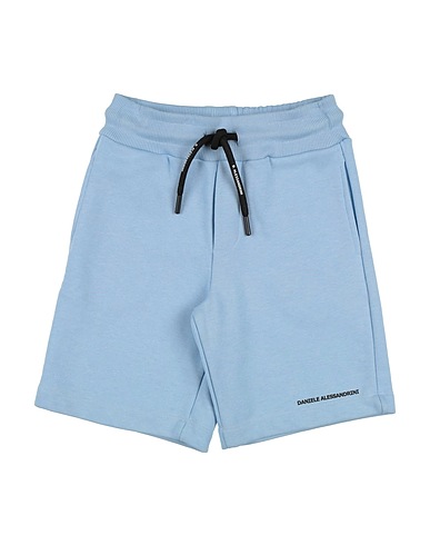 DANIELE ALESSANDRINI Shorts & Bermuda Sky blue 65% Cotton, 35% Polyester