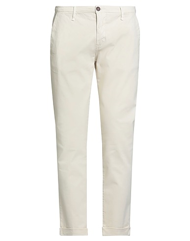 MORO Casual pants Cream 98% Cotton, 2% Elastane