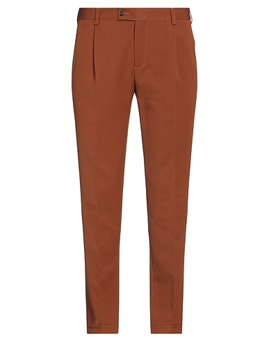 GREY DANIELE ALESSANDRINI Casual pants Brown 92% Polyester, 8% Elastane