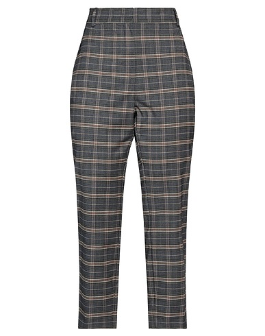 MANILA GRACE Casual pants Grey 74% Polyester, 21% Viscose, 5% Elastane
