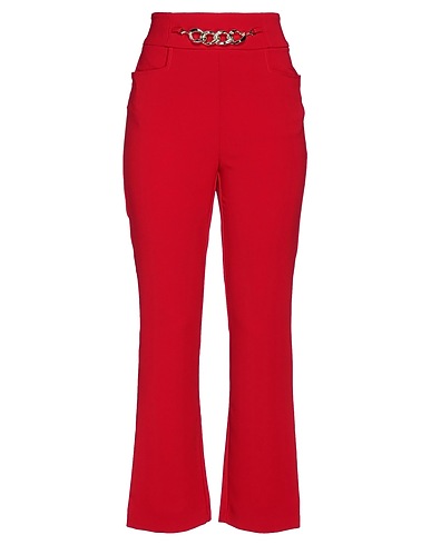 DENNY ROSE Casual trouser Red 94% Polyester, 6% Elastane