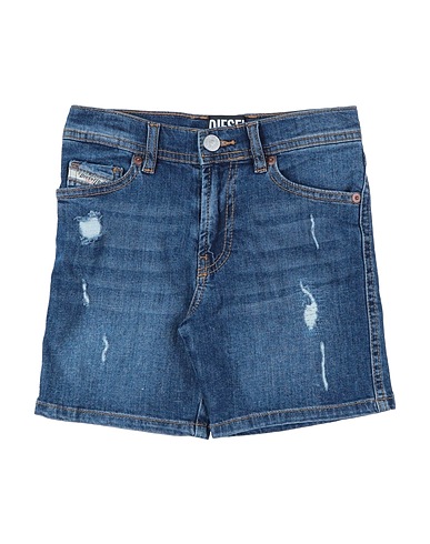 DIESEL Denim shorts Blue 98% Cotton, 2% Elastane, Bovine leather