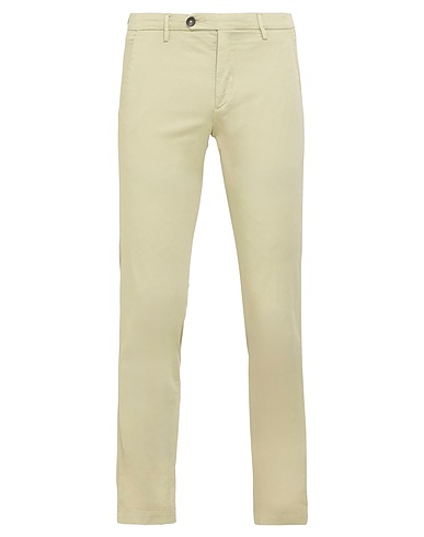MICHAEL COAL Casual pants Sage green 98% Cotton, 2% Elastane