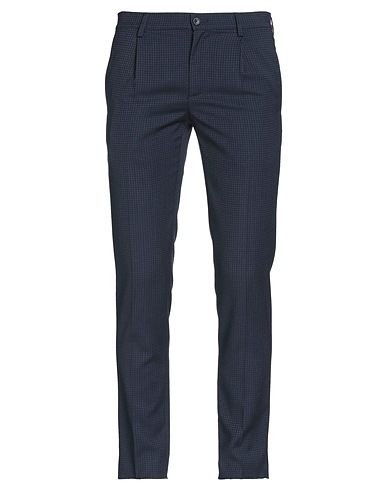 DANIELE ALESSANDRINI HOMME Casual pants Midnight blue 72% Polyester, 26% Viscose, 2% Elastane