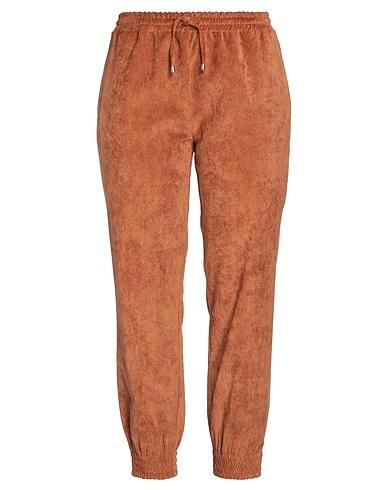 KAOS JEANS Casual trouser Brown 85% Polyester, 12% Polyamide, 3% Elastane