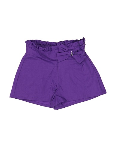 PATRIZIA PEPE Shorts & Bermuda Purple 97% Cotton, 3% Elastane