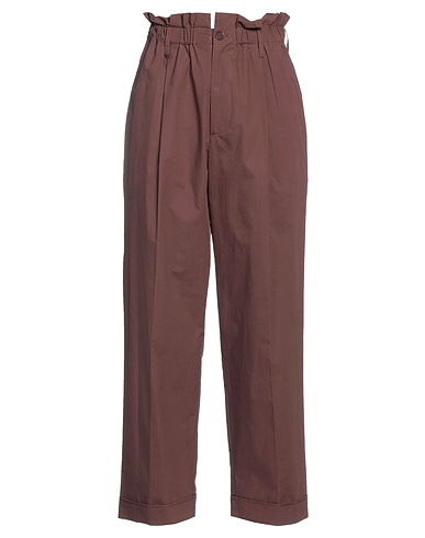 P.A.R.O.S.H. Casual trouser Chocolate brown 100% Cotton