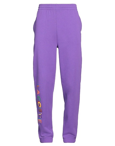 LACOSTE L!VE Pantalon Violet 100% Coton