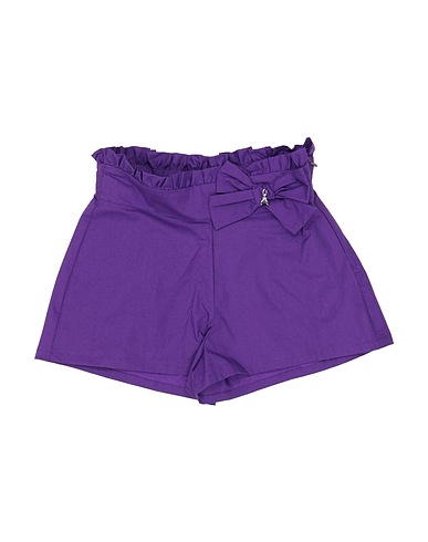 PATRIZIA PEPE Shorts & Bermuda Purple 97% Cotton, 3% Elastane