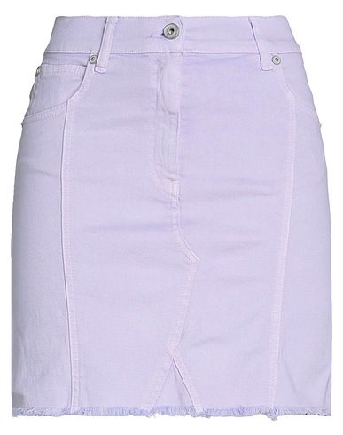 OTTOD'AME Denim skirt Lilac 99% Cotton, 1% Elastane