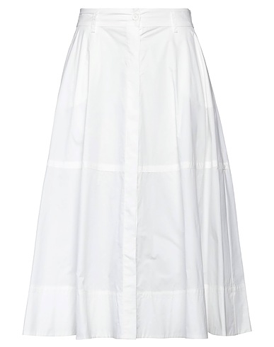 P.A.R.O.S.H. Юбка миди Белый 100% Хлопок