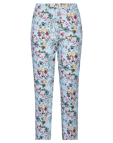 VICOLO Casual trouser Sky blue 90% Polyester, 10% Resin