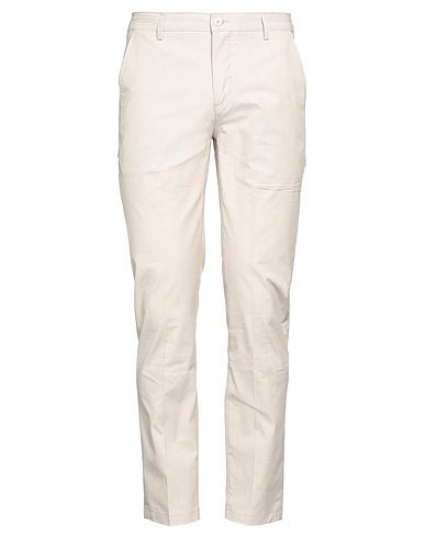 YAN SIMMON Casual trouser Beige 98% Cotton, 2% Elastane