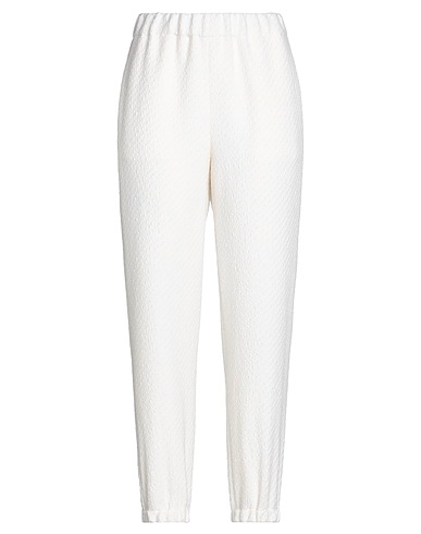 MAJE Casual trouser White 48% Virgin Wool, 26% Acrylic, 13% Cotton, 9% Polyamide, 4% Polyester