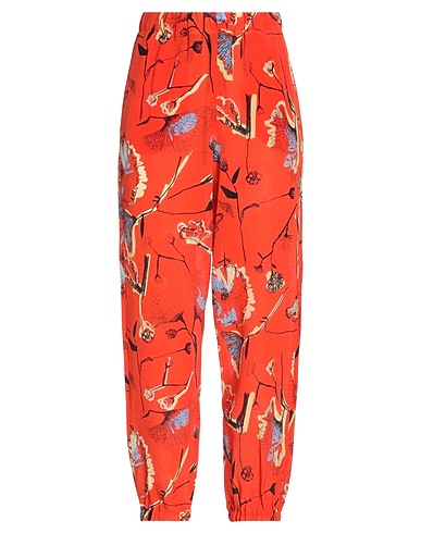 ALYSI Casual trouser Orange 100% Silk