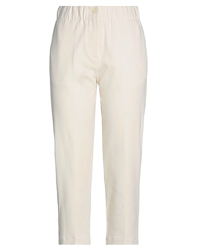 ALYSI Casual trouser Ivory 97% Cotton, 3% Elastane