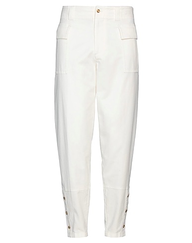 DOLCE&GABBANA Casual trouser White 98% Cotton, 2% Elastane