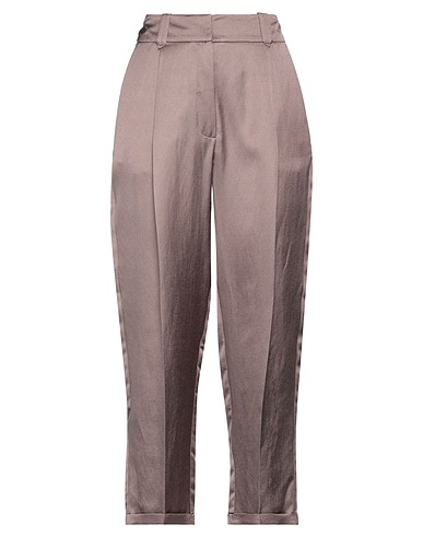 ALYSI Pantalone Nocciola 69% Viscosa, 31% Lino
