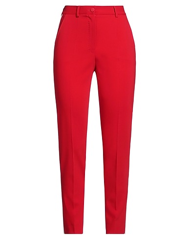 DOLCE&GABBANA Casual trouser Red 88% Virgin Wool, 10% Silk, 2% Elastane