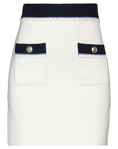 MAJE Mini skirt White 100% Cotton