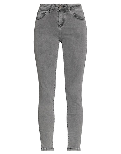 FLY GIRL Denim trousers Grey 97% Cotton, 3% Elastane