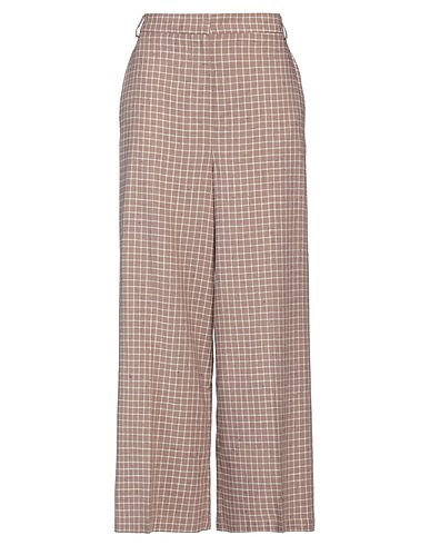 ALYSI Casual trouser Light brown 90% Viscose, 10% Silk
