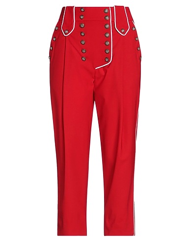DOLCE&GABBANA Casual pants Red 98% Virgin Wool, 2% Elastane