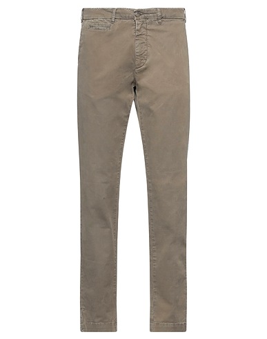 40WEFT Casual pants Khaki 98% Cotton, 2% Elastane
