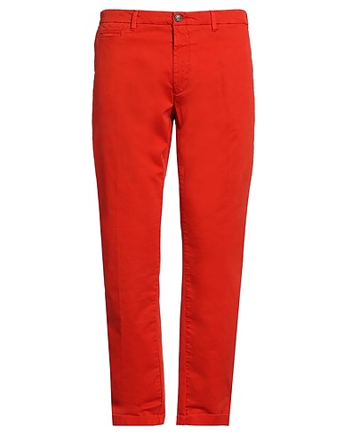 40WEFT Casual pants Tomato red 98% Cotton, 2% Elastane