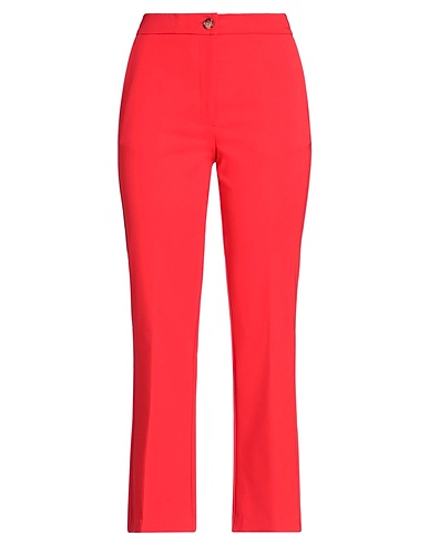 SOLOTRE Casual pants Red 87% Polyester, 13% Elastane
