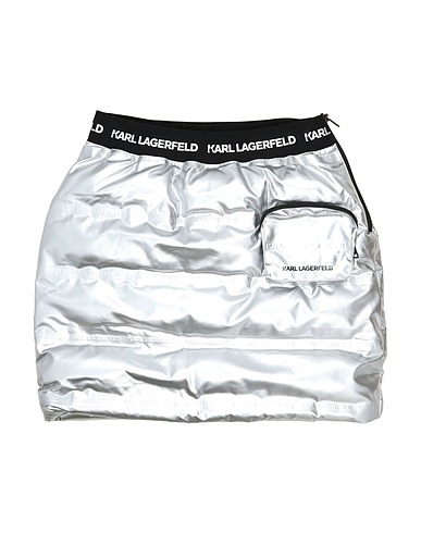KARL LAGERFELD Gonna Argento 100% Poliestere